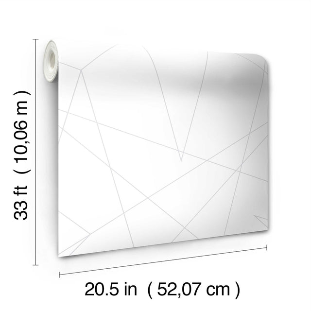 Spider-Man Fracture Grey Wallpaper with Abstract Web Line Pattern - York DI0941