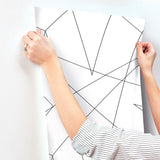 Spider-Man Fracture Black Wallpaper with Abstract Web Line Pattern - York DI0942