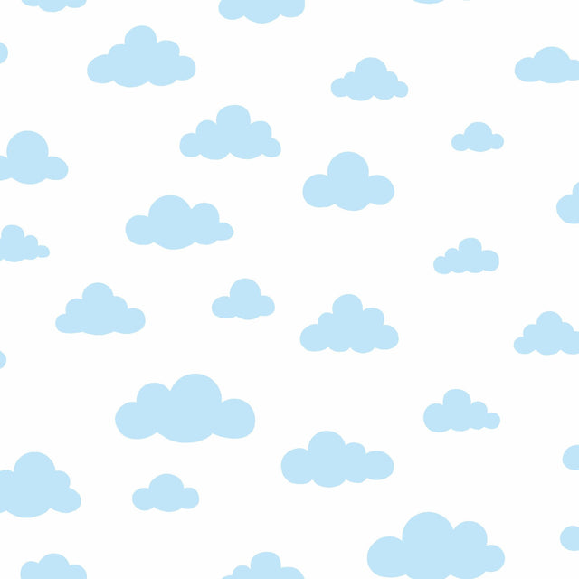 Disney Winnie the Pooh Cloud Blue Wallpaper with Nursery Cloud Pattern - York DI0975