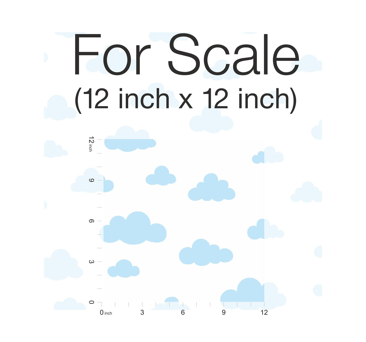 Disney Winnie the Pooh Cloud Blue Wallpaper with Nursery Cloud Pattern - York DI0975