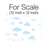 Disney Winnie the Pooh Cloud Blue Wallpaper with Nursery Cloud Pattern - York DI0975