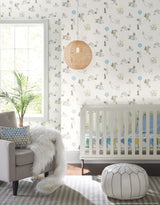 Disney Winnie the Pooh Playmates Yellow Wallpaper with Animal Motif - York DI0982