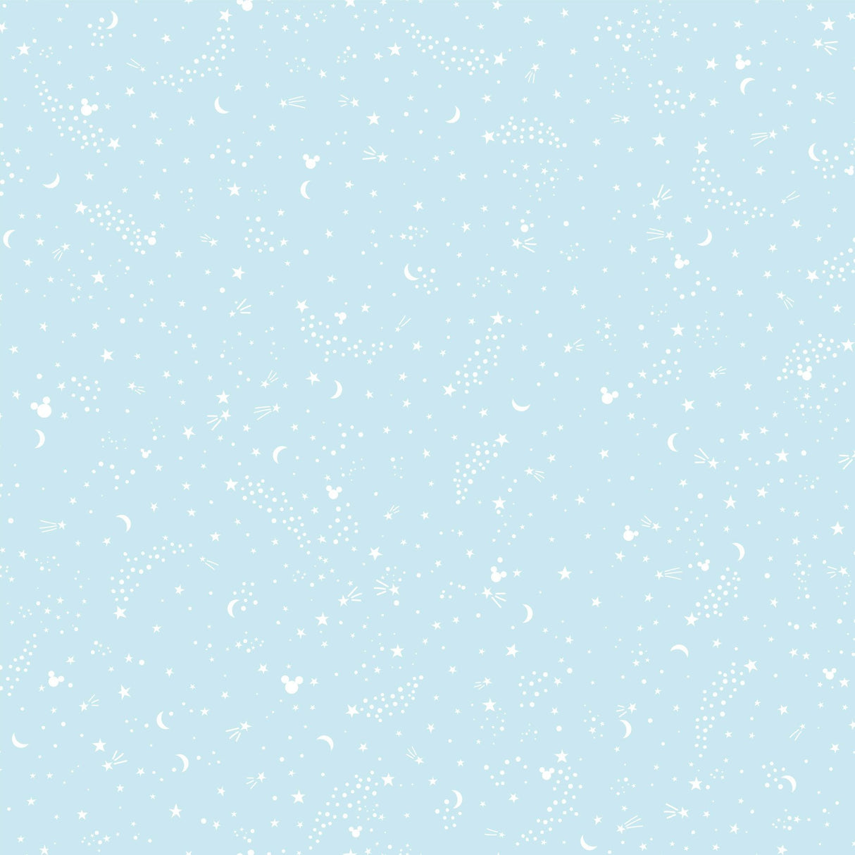 Disney Mickey Mouse Star Teal Wallpaper with Celestial Dot Motif - York DI0986