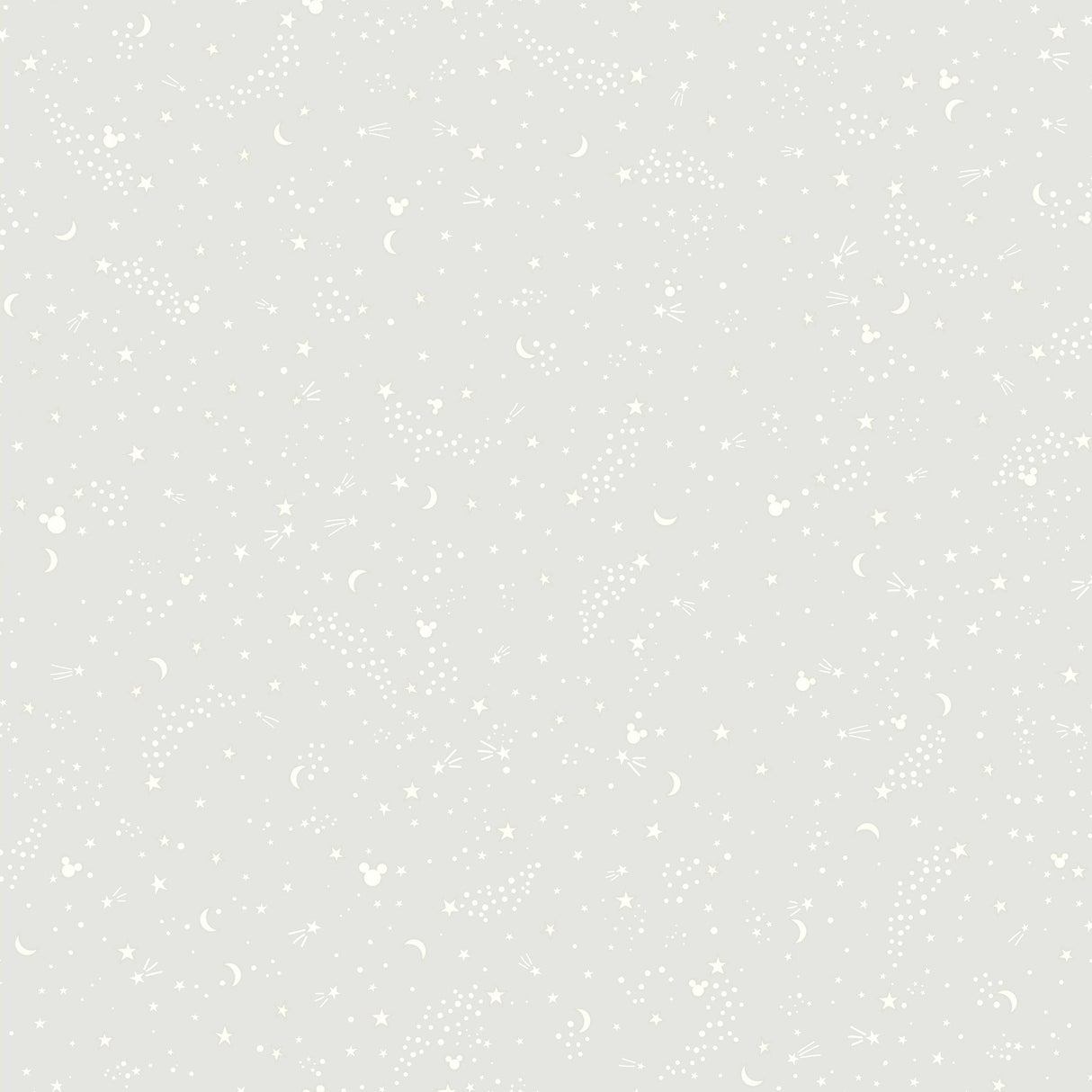 Disney Mickey Mouse Star Grey Wallpaper with Celestial Mickey Motif - York DI0987