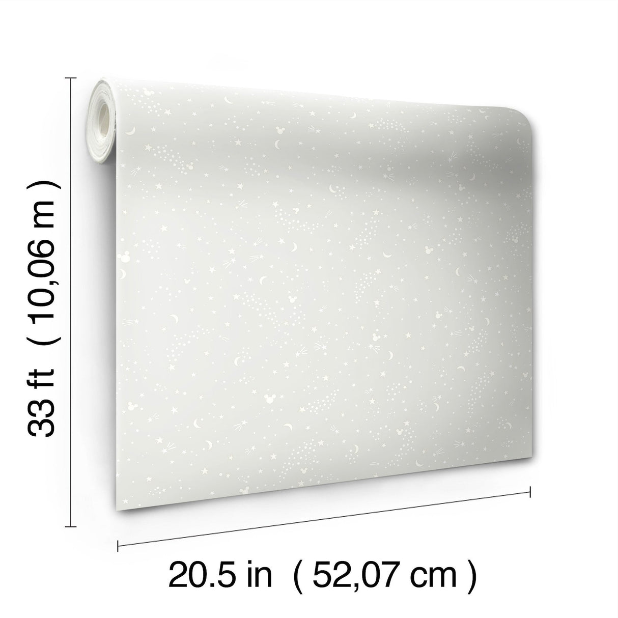 Disney Mickey Mouse Star Grey Wallpaper with Celestial Mickey Motif - York DI0987