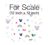 Disney Minnie Mouse Rainbow Pink Wallpaper with Pastel Hearts, Stars & Bows - York DI0991