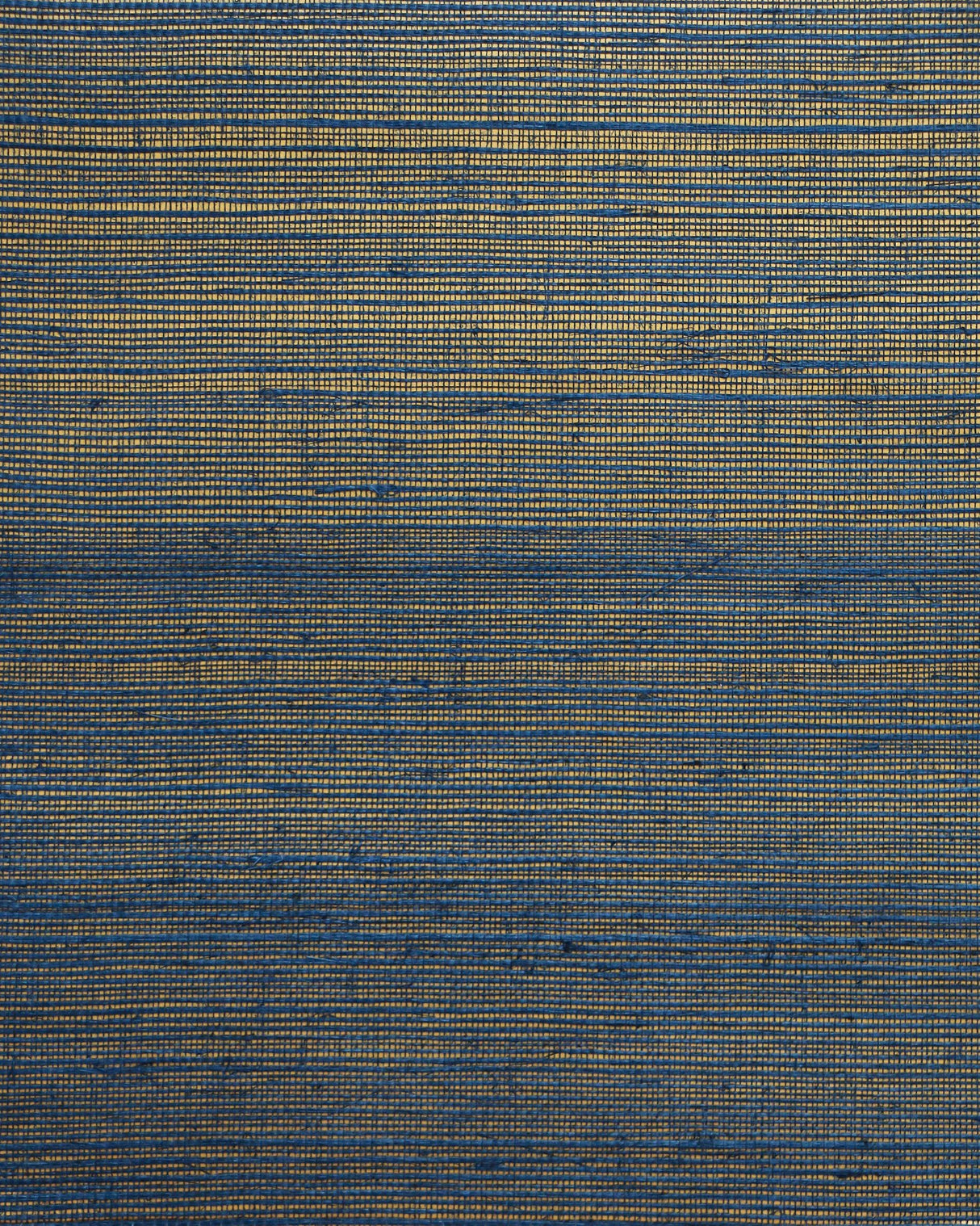 Plain Sisal Indigo & Gold Grasscloth Wallpaper with Natural Woven Texture - York DL2959