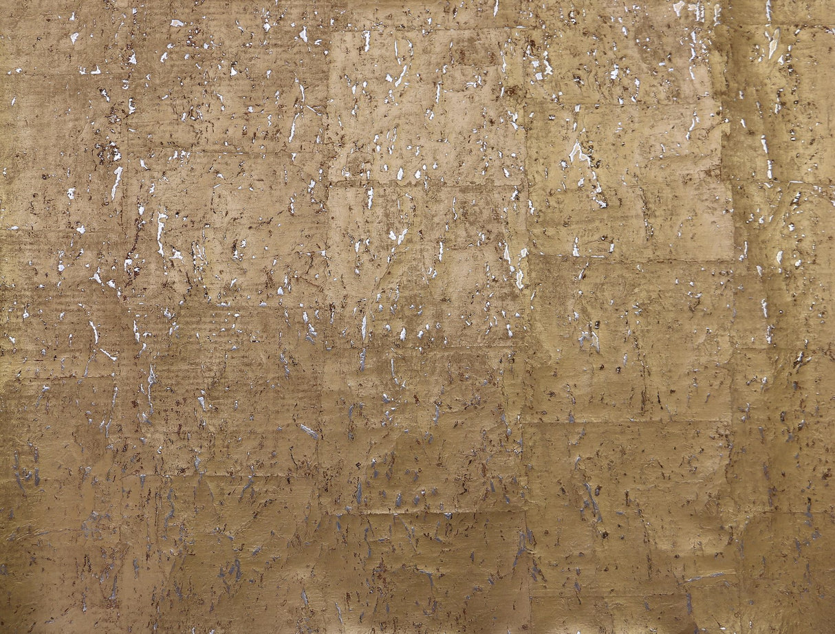 Cork Gold Textured Wallpaper with Natural Cork Effect - York DL2962