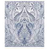 Jaipur Paisley Damask Blue Wall Mural with Classic Botanical Motif - York DM4912M