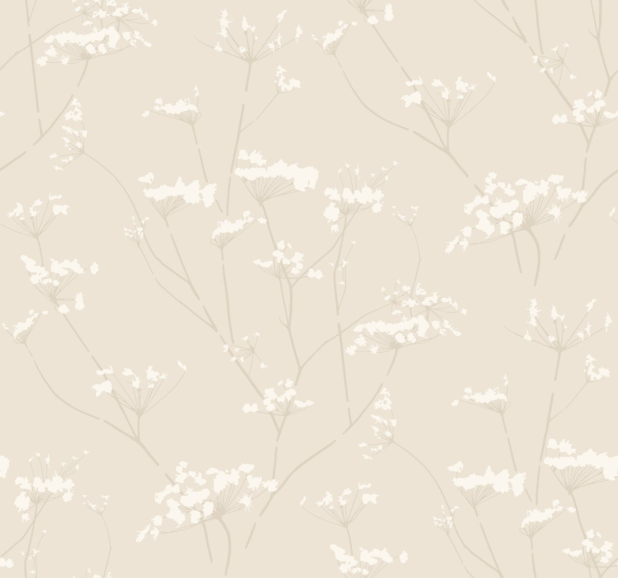 Enchanted Cream Wallpaper with Botanical Wildflower Motif - York DN3708
