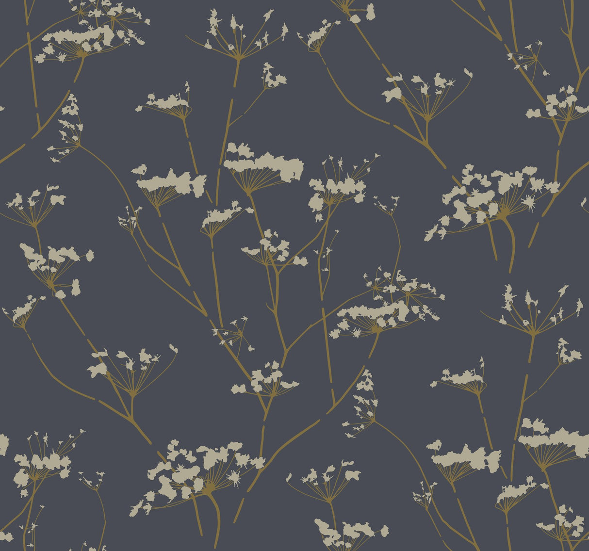Enchanted Blue Botanical Non Woven Wallpaper  Candice Olson Design for York DN3709