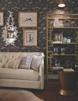 Enchanted Blue Botanical Non Woven Wallpaper  Candice Olson Design for York DN3709