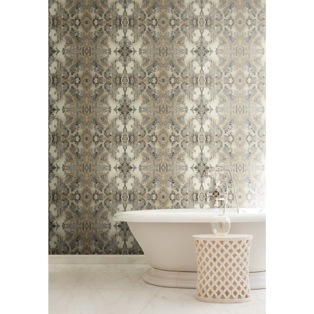 Inner Beauty Off White Wallpaper with Abstract Bohemian Motif - York DN3717