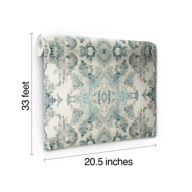 Inner Beauty Light Blue Abstract Wallpaper - York DN3719