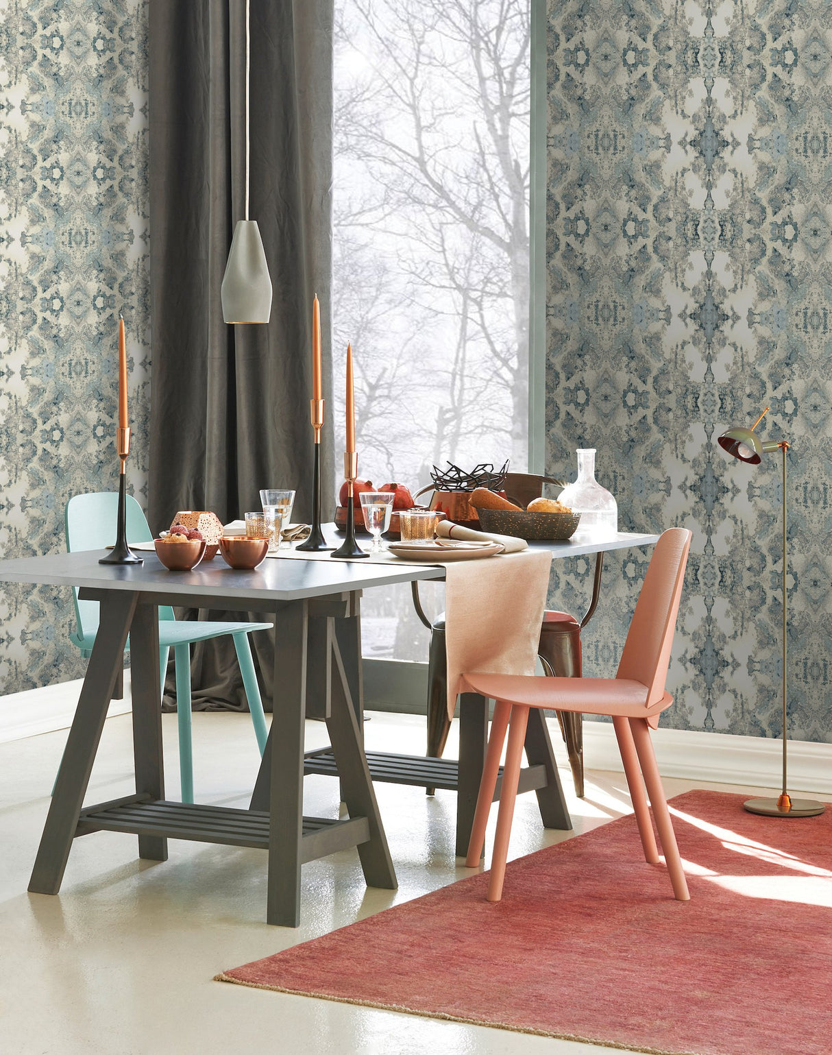 Inner Beauty Light Blue Abstract Wallpaper - York DN3719