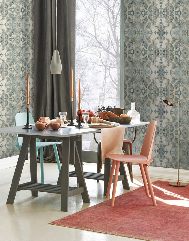 Inner Beauty Light Blue Abstract Wallpaper - York DN3719