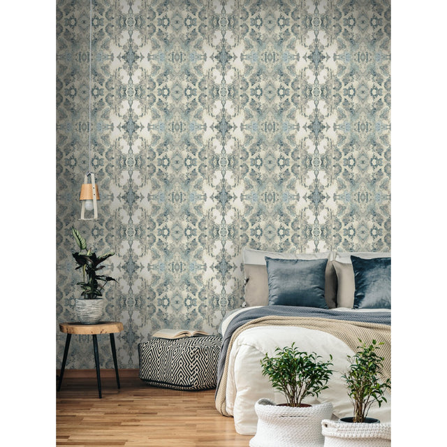 Inner Beauty Light Blue Abstract Wallpaper - York DN3719