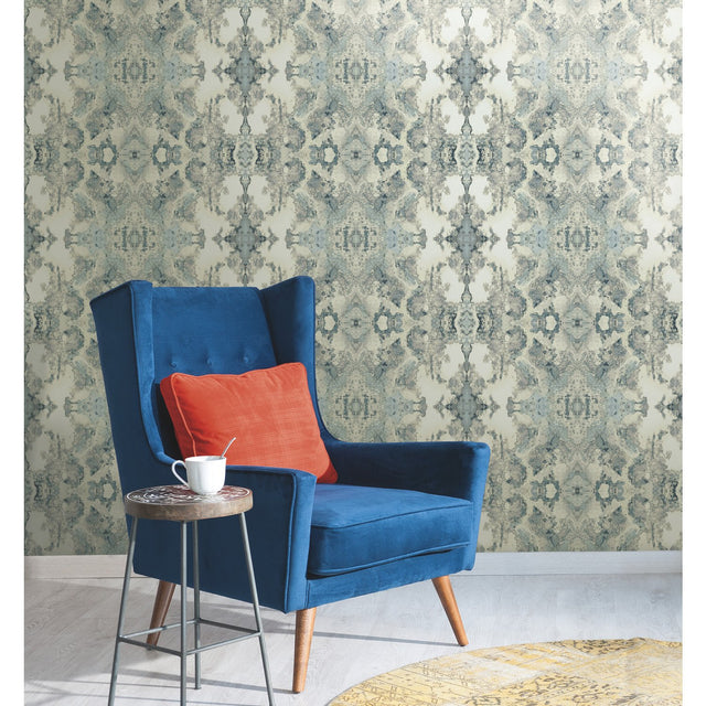 Inner Beauty Light Blue Abstract Wallpaper - York DN3719