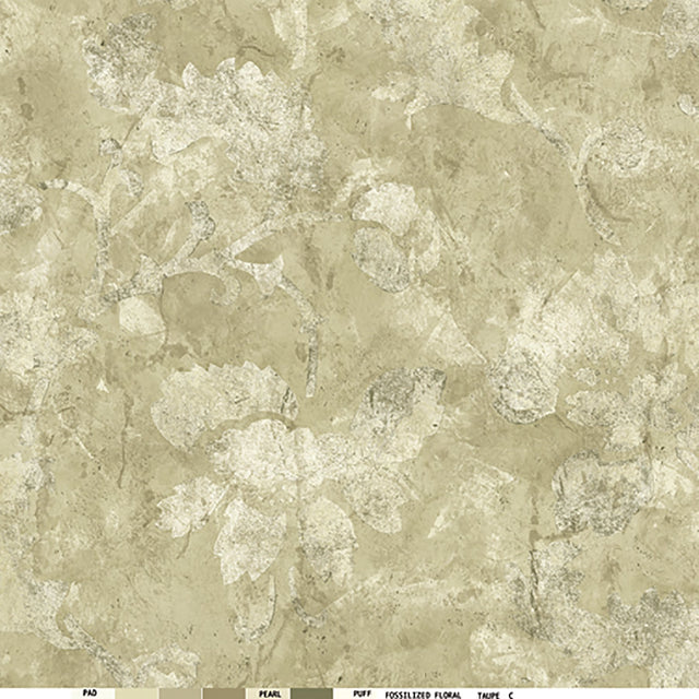 Distressed Bone Scroll Wallpaper with Traditional Scrolls Pattern - Lucky Day DRT13553