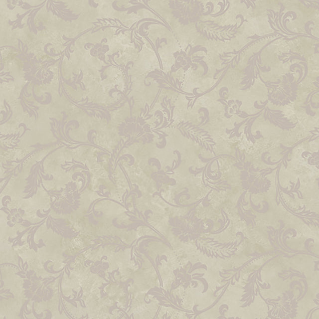 Trento Gold Floral Motif Scroll Wallpaper with Traditional Scrolls Pattern - Lucky Day DRT13594