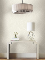 Modern Romance White Wallpaper with Botanical Acanthus Scroll Motif - York DT5043
