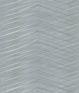 Glistening Chevron Smokey Blue Wallpaper with Metallic Geometric Chevron Pattern - York DT5051