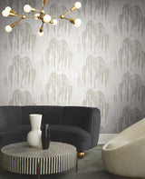 Willow Glow Neutral Wallpaper with Botanical Willow Tree Motif - York DT5061