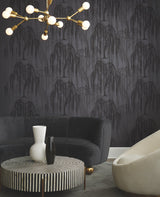 Willow Glow Grey Wallpaper with Botanical Willow Motif - York DT5062