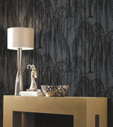 Willow Glow Grey Wallpaper with Botanical Willow Motif - York DT5062