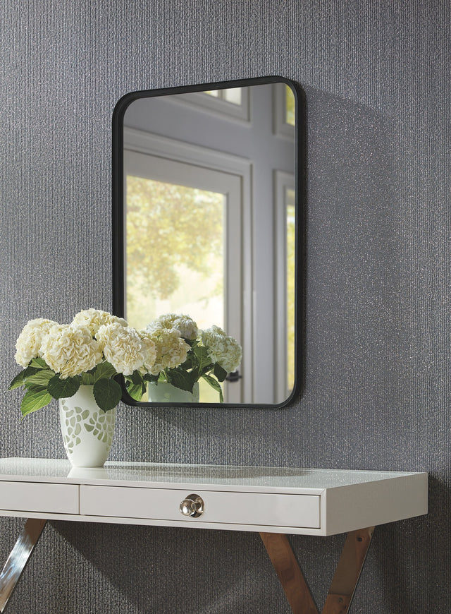 Dazzle Charcoal Textured Wallpaper with Sand and Glass Glitter Vertical Art Deco Shimmer - York DT5092
