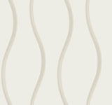 Unfurl Off White Wallpaper with Wavy Textured Motif - York DT5112