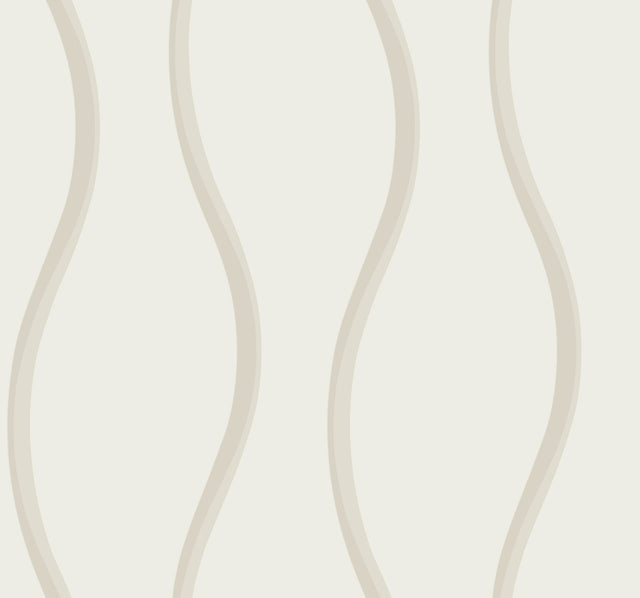Unfurl Off White Wallpaper with Wavy Textured Motif - York DT5112