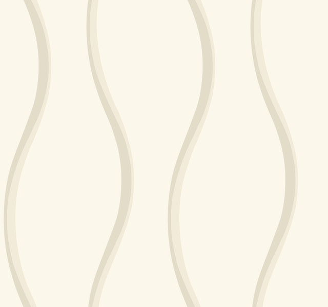Unfurl White Wallpaper with Sculptural Wave Motif - York DT5114