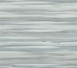 Sanctuary Smokey Blue Wallpaper with Horizontal Watercolor Stripe Motif - York DT5122