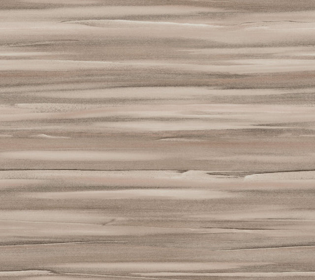 Sanctuary Tan Wallpaper with Horizontal Watercolor Stripe Motif - York DT5125