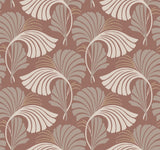 Dancing Leaves Tan Wallpaper with Botanical Leaf Motif - York DT5131