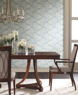 Dancing Leaves Light Blue Wallpaper with Botanical Leaf Motif - York DT5132