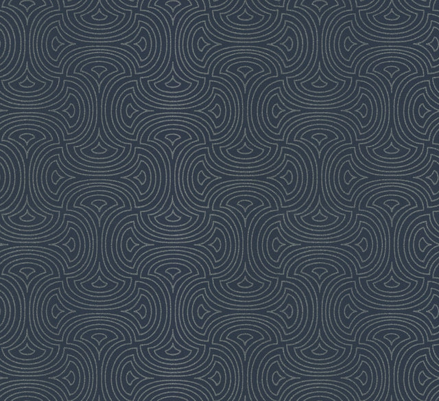 Hourglass Navy Geometric Non Woven Wallpaper - York DT5143