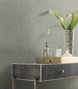 Hourglass Silver Geometric Non Woven Wallpaper - York DT5144