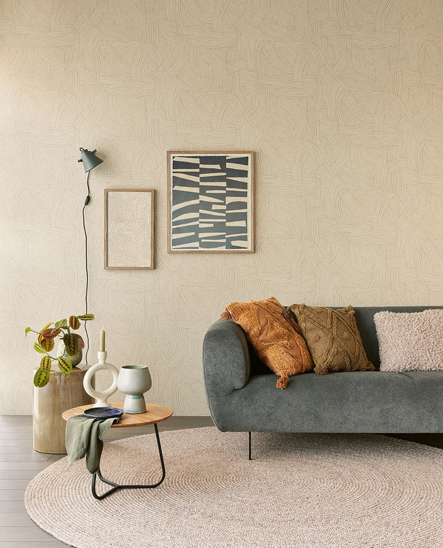 Freesia Grey Abstract Woven Wallpaper - Eijffinger EJ318011