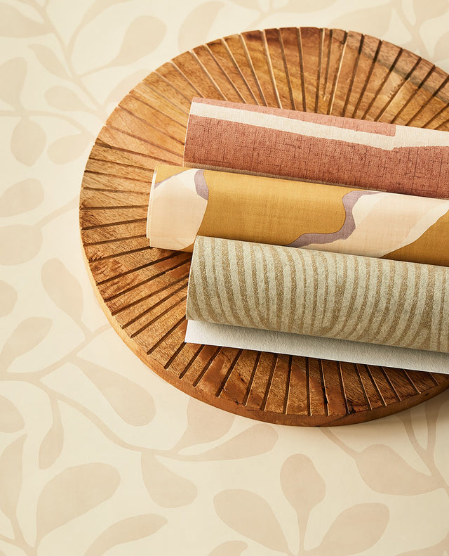 Freesia Brown Abstract Woven Wallpaper with Modern Graphics Pattern - Eijffinger EJ318013
