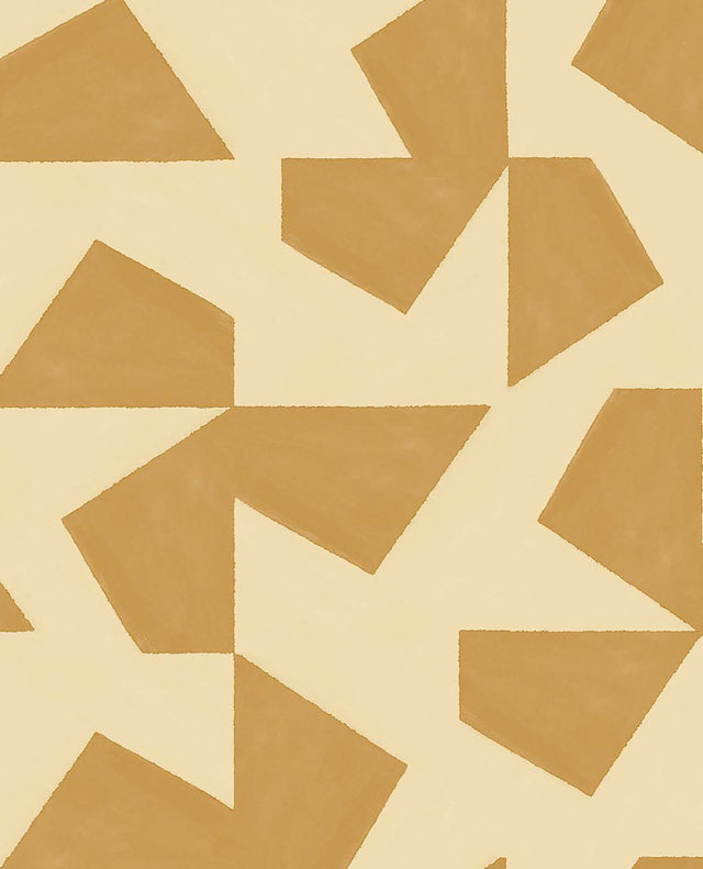 Azad Yellow Abstract Geometric Wallpaper with Bohemian Geometrics - Eijffinger EJ318040