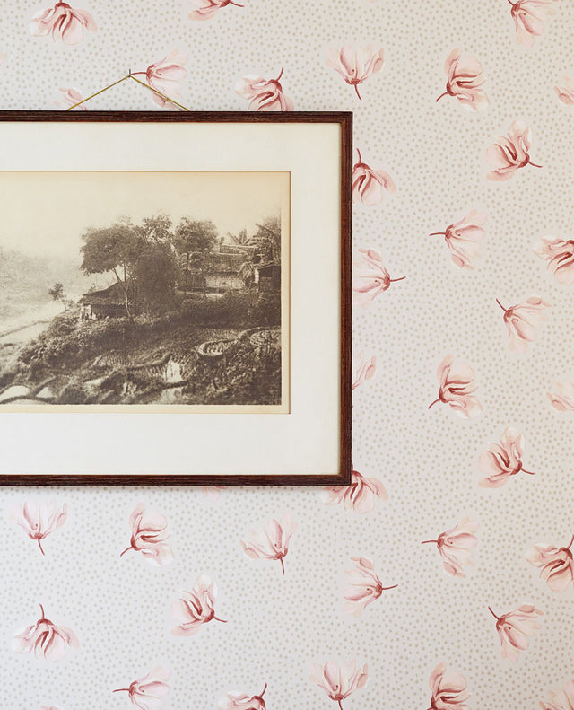 Mullein Blush Floral Wallpaper