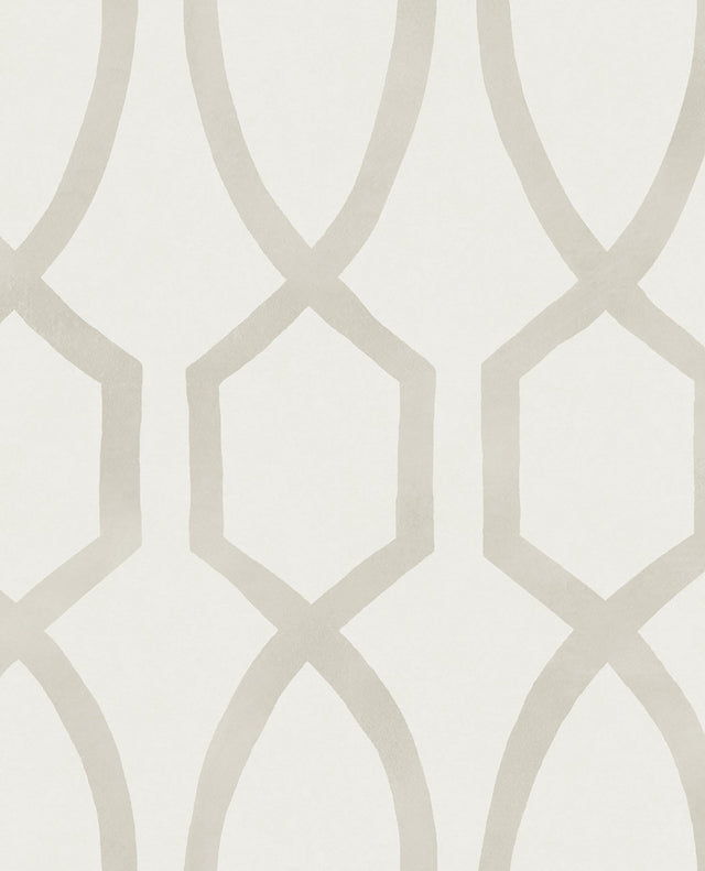 Stina Bone Trellis Wallpaper