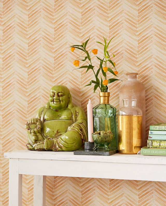 Tilde Wheat Chevron Wallpaper