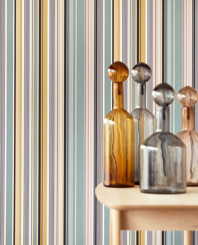 Svea Multicolor Stripe Wallpaper