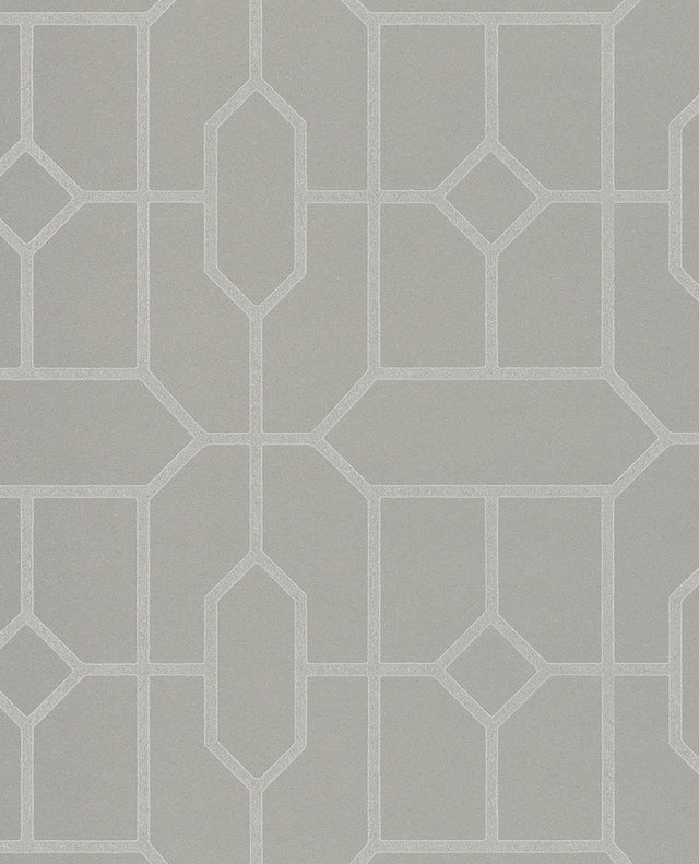 Johan Taupe Trellis Wallpaper
