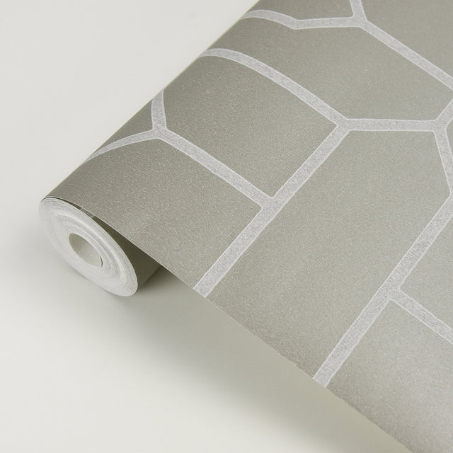 Johan Taupe Trellis Wallpaper