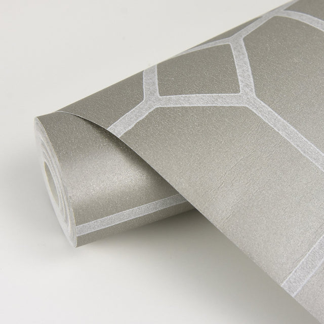 Johan Taupe Trellis Wallpaper