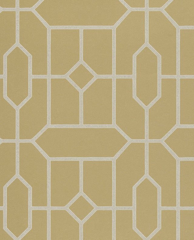 Johan Mustard Trellis Wallpaper